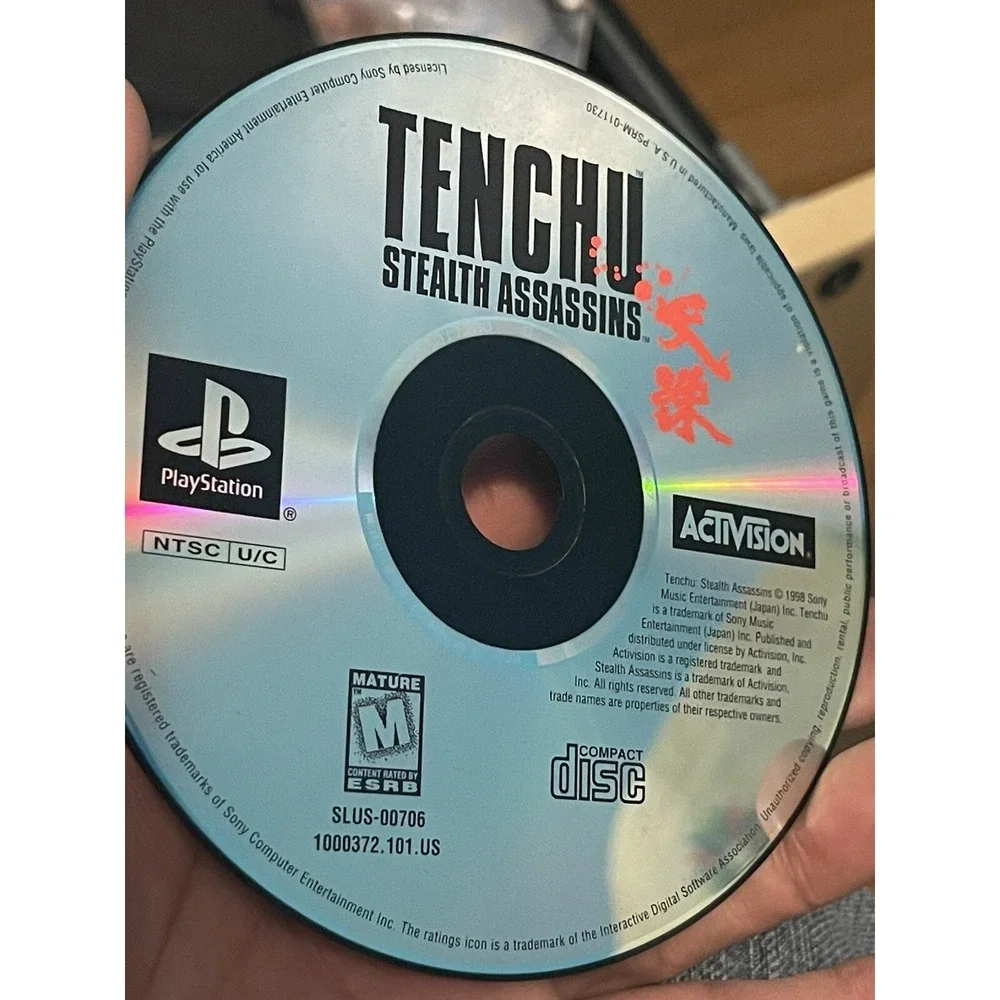 PS1 Tenchu: Stealth Assassins (Sony Playstation 1, 1998) Disc Only READ Untested